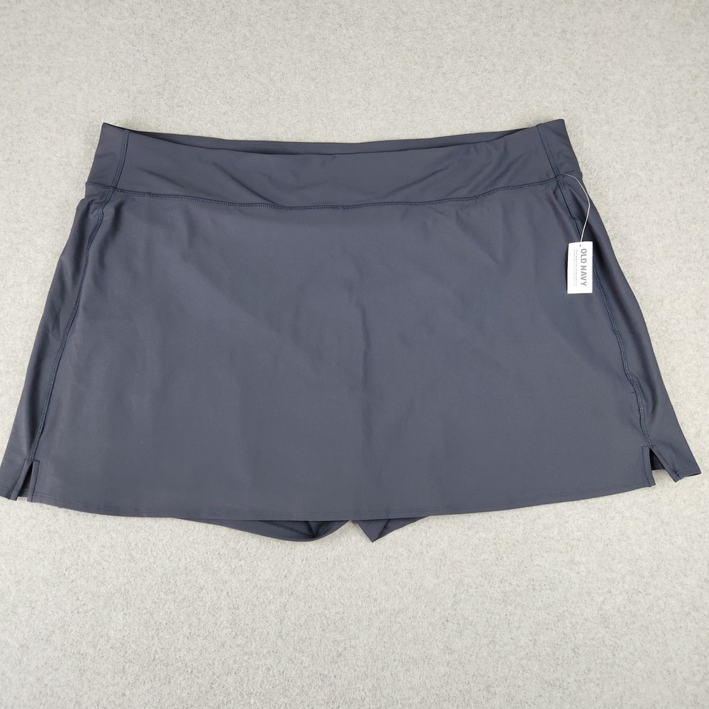 NWT Old Navy Skort Women's 4X Gray Powersoft Extra High Rise Go-Dry Activewear